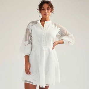 Anthropologie Sabine Embroidered Mini Dress